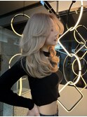 着物ヘア/大人ガーリー/ダークアッシュ/似合わせカット/銀座駅
