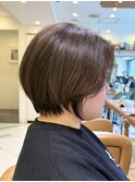 大人ガーリー/レイヤーショート/前髪白髪/20代30代40代50代/大宮