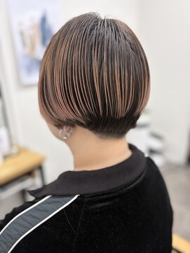 クワイア 川崎店(0choir) ピンクベージュ/アンブレラカラー/クールショート/前髪/川崎