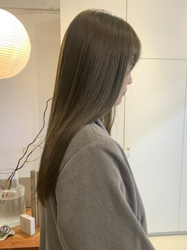 ライン(LINE) ブリーチなしダブルカラー/オリーブベージュ