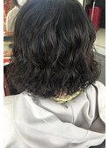 切りっぱなしボブパーマ