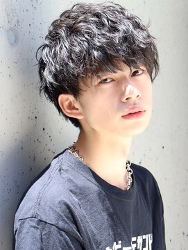 ネイビー(NAVY) 強めスパイラルラフフィットマッシュ