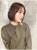 スッキリ顎ラインボブ×ショコラベージュ