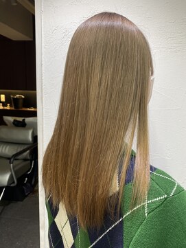 アジールヘア 池袋東口店(agir hair) ミルクティーベージュ艶カラー風外国人カラー池袋池袋東口