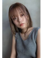 オースティン 登戸向ケ丘遊園(AUSTIN)&nbsp;大人かわいい前髪セシルカットココアブラウンフリンジウェーブ