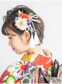 ショートヘアー・ベリーショート成人式・前撮り振袖ヘアアレンジ