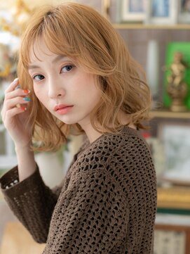 カバーヘア ブリス 北浦和(COVER HAIR bliss) ふわふわエアリーミディ小顔外国人風カラーa北浦和10代20代30代