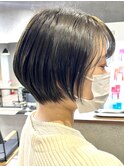 30代40代大人女性/前髪ありショートボブ/ショートヘア/髪質改善