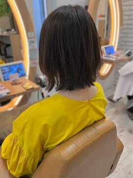 アドラーブル けやき通り店(adorable) 【くびれボブ】ミニウルフ透明感カラー20代30代