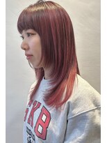 イーストハムアネーロ(EAST HAM anello) カジュアルロングウルフ/艶髪ピンク