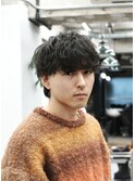 ナチュラルマレット×緩めスパイラル