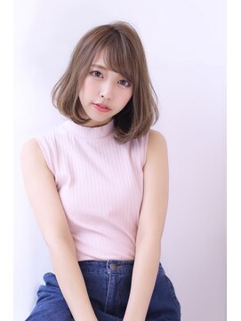 オーロ 池田店(ORO) 20代30代40代50代美髪ピンクブラウン切りっぱなしボブショー