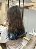 ★毛先のターコイズブルーが可愛いロングヘア#stylist 大前