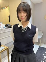 ボブ×フェイスレイヤートレンドヘア