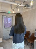 20代透明感暗髪オリーブーグレージュ