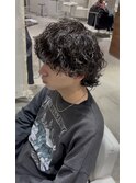 波巻きウルフパーマ