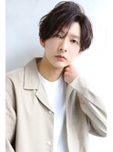 【marfe】メンズカット_センターパート_黒髪ショート