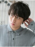 くせ毛風斜めバング王道メンズショートc新所沢
