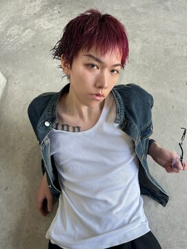 ラキングキョウト(LA KING KYOTO) 10代20代30代ボルドーカラーメンズ韓国中華風