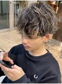 横浜西口メンズマッシュシャドウパーマハイライトカラー