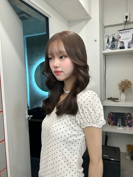 ペレ 渋谷(PELE) ホワイトグレージュ/デジタルパーマ/チェリーブラウン/渋谷