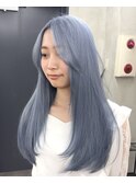 ブルーシルバーダブルカラー/ケアブリーチ/ハイトーン