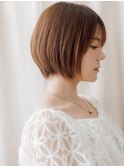 艶カラーナチュラルブラウンひし形マッシュボブX川口30代40代