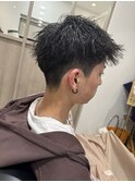 ツイストパーマツイスパツーブロックアップバング