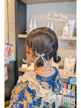 おだんごツインヘアセット
