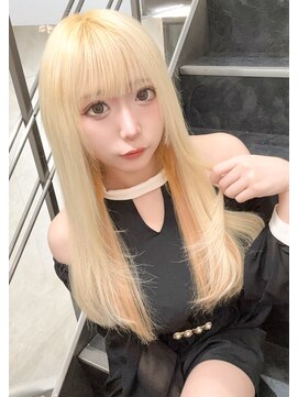 カプセル シンジュク(CAPSULE) ☆CAPSULE☆抜きっぱなしブロンド&オレンジベージュインナー