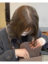ニール 名古屋 伏見 丸の内(NEELU)&nbsp;ブリーチなしダブルカラーで作るオリーブベージュ