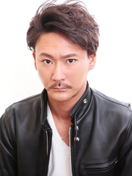 ミヤコウシティ美容室 大人のメンズのワイルドショートパーマ