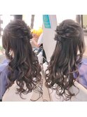 ハーフアップ