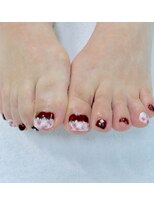 きものサロンティファニー&nbsp;ワインレッドのコンビのマーブル