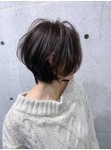 大人可愛いハンサムショート×ダークラベンダー