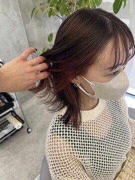 ロンドルーチェ 心斎橋(Lond luce) ダークアッシュ/ミディアムレイヤーカット［髪質改善/縮毛矯正］