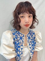 ラフィネ 成増店(raffine)&nbsp;大人可愛い20代30代40代ニュアンスカールボブシルキーベージュ