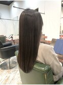 ★前髪 カット インナーカラー髪質改善ハイライトグレーベージュ