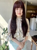 ヘアー アイス ルーチェ(HAIR ICI LUCE)&nbsp;レイヤーカット/姫カット/ワインレッド/ロングウルフ/城倉