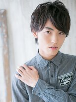 モッズヘア メン 上尾東口店(mod's hair men)&nbsp;オーガニックカラー七三分け無造作パーマのミニウルフW上尾