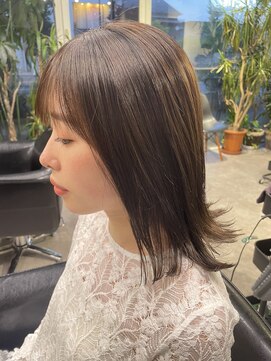 シェル 吉祥寺(shell) グレージュカラー/ボブウルフ/黒髪/ココアベージュ