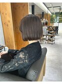 ナチュラルボブ×アッシュベージュ