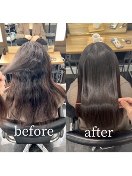 少ないダメージで自然なストレートヘアが叶う*高技術でうねりやくせ毛を解決◎[町田駅/髪質改善/縮毛矯正]