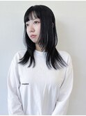 ミディアムロング ナチュラルウルフ 大須