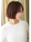 ■マロンベージュ似合わせカット大人美人丸みボブ37浦和30代40代