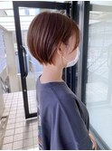 ショートカット　ブラウンカラー　京都美容室　進詩織