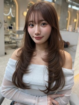 シーシンジュク 新宿南口(Sea shinjuku) オリーブグレー×小顔[ココアベージュ/黒髪/くらげヘアー]