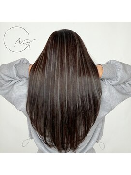 ロング×シルバーハイライト