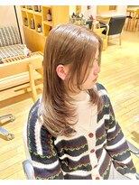 オーガニックエコ 川越(organic+eco)&nbsp;海外風カット◎レイヤー×透明感アッシュで艶髪