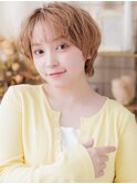 夏カラーひし形ショートボブくびれレイヤーハッシュカット20代a